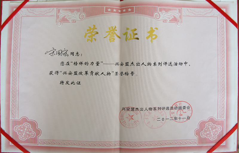 榮譽(yù)證書(shū)